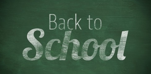 Wall Mural - Composite image of back to school text over white background