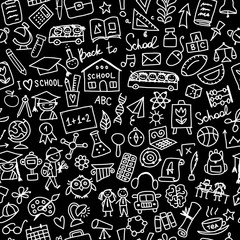 Fototapete - Back to school, seamless pattern for your design