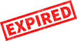 expired red rubber stamp on white background. expired sign.
