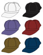 newsboy cap illustration /  color variations