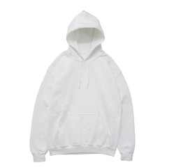 Wall Mural - blank hoodie sweatshirt color white front view on white background