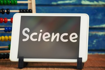 Canvas Print - Composite image of science text against white background