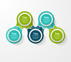 Wall Mural - Vector infographic template for diagram, graph, presentation and chart. Business concept with 5 options, parts, steps or processes