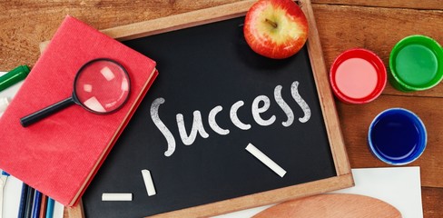 Poster - Composite image of success text against white background