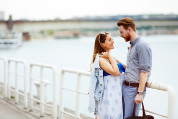 Couple enjoying time spent outdoors