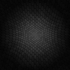 Wall Mural - curved hexagonal black texture background