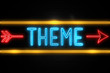 canvas print picture - Theme  - fluorescent Neon Sign on brickwall Front view