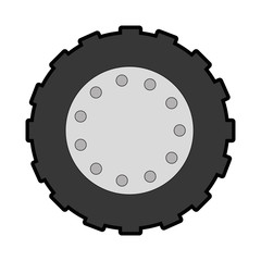 Sticker - tractor tire isolated icon vector illustration design