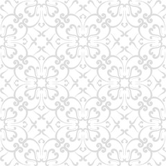 Seamless pattern with white and gray wallpaper ornaments