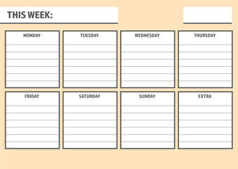 Daily planner template layout