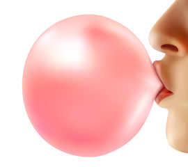 Sticker - Realistic Bubble From Chewing Gum