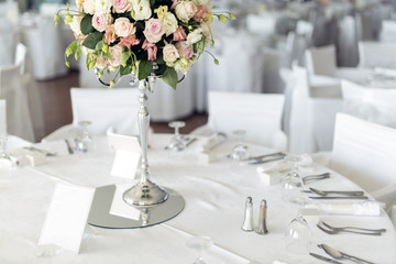 Wall Mural - Beautiful wedding tables and roses