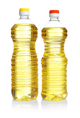 Sticker - Bottles of cooking oil, isolated on white