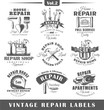 Set of vintage repair labels. Vol.2