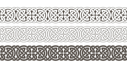 Wall Mural - Celtic knot braided frame border ornament.