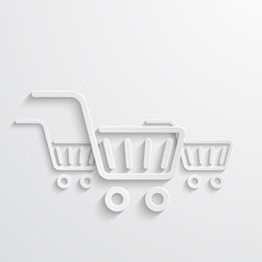 Wall Mural - vector modern shopping icons light background.