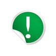 © Daniel Berkmann - runder Sticker grün - Ausrufezeichen