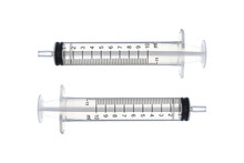 Two Syringes Isolated On White