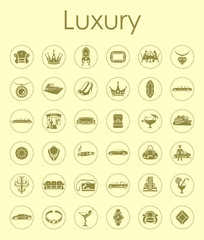 Wall Mural - set of luxury simple icons
