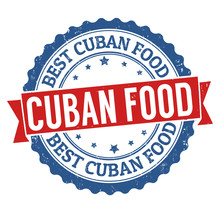 Cuban Food Sign Or Stamp
