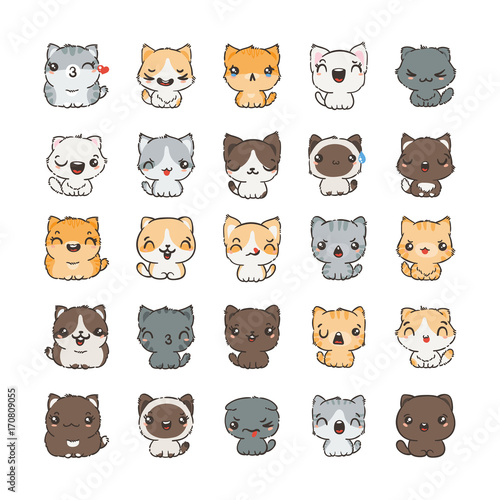 35 255 Cute Anime Vector Wall Murals Canvas Prints Stickers Wallsheaven