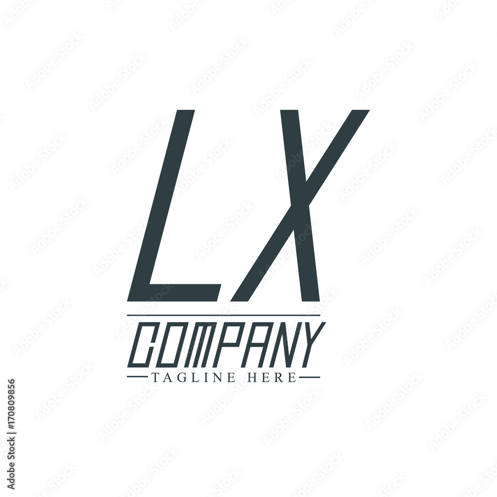 Initial Letter LX Design Logo Template Stock Vector | Adobe Stock