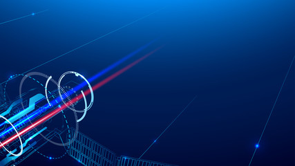 Aufkleber - Abstract telecommunication technology background. VECTOR