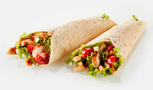 Two Tortilla Wraps With Filling