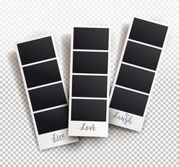 Wall Mural - square frame template with shadows, templates. vector illustration. isolated on transparent backgrou