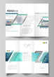 © Raevsky Lab - The minimalistic abstract vector illustration of editable layout of two creative tri-fold brochure covers design business templates. Chemistry pattern. Molecule structure. Medical, science background.