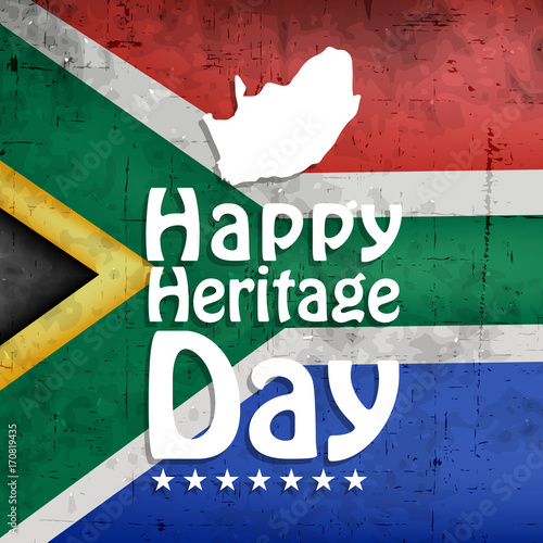 Fotografie, Obraz illustration of elements of South Africa Heritage Day Background