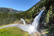 Impressive view on the krimml waterfalls in austria (Krimmler Wasserfälle)