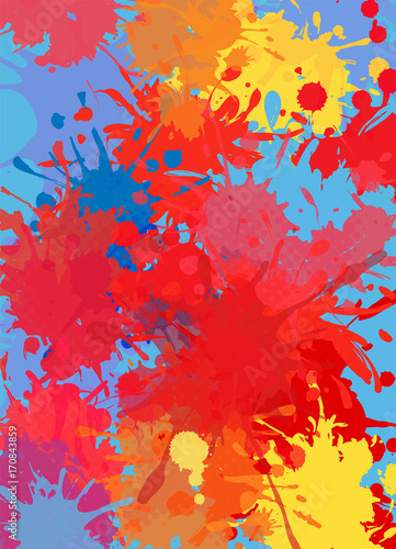 Abstract background of color stains of paints