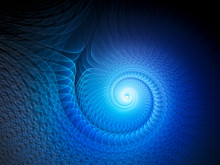 Blue Glowing Multidimensional Spiral