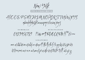 new york handwritten font. script.
