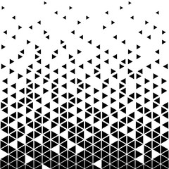 Abstract geometric vector, hipster fashion design print, halftone triangle pattern. 
