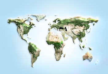 physical world map illustration. elements of this image furnished by nasa