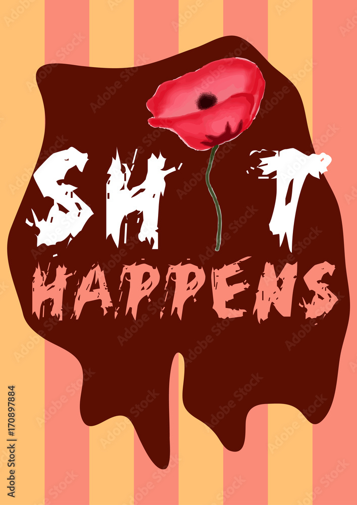 Poppy Shit T-shirt design with