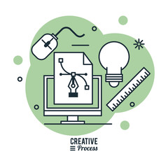 Poster - Creative process infographic icon vector illustration graphic design