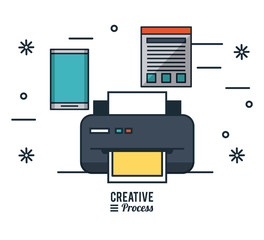 Poster - Creative process infographic icon vector illustration graphic design