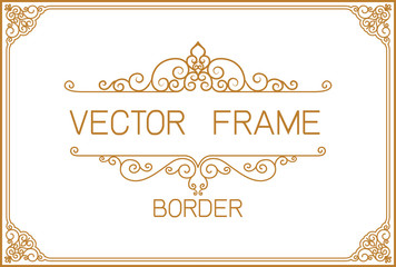 Fototapete - Gold border design, frame photo template, certificate template with luxury and modern pattern,diploma,Vector illustration