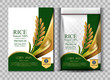 Rice Thailand food Logo Products and Fabric Background Thai Arts,  banner and poster template design rice food.