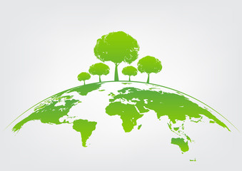 green tree on earth for ecology friendly concept and world environment and sustainable development c