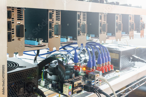 Cryptocurrency Background Mining Rig Cryptocurrency Mining Rig - 