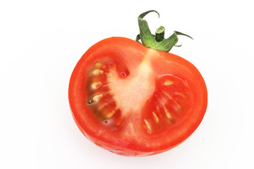 Canvas Print - Halbe Tomate im Detail