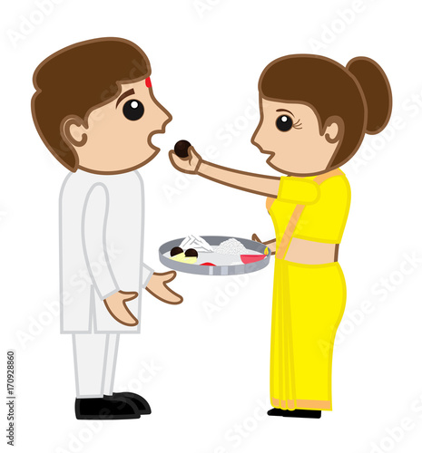 woman feeding sweets to her husband on onam cartoon vector buy this stock vector and explore similar vectors at adobe stock adobe stock woman feeding sweets to her husband on