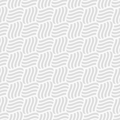Wall Mural - white and grey seamless pattern of texture interlacement
