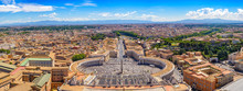 Rome And Vatican Panorama City Skyline, Vatican, Rome, Italy