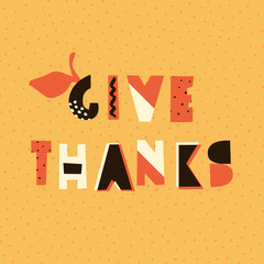 Wall Mural - Thanksgiving Day Design