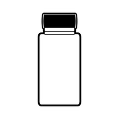 Wall Mural - flat line  monocromatic canning jar   over white background vector illustration

